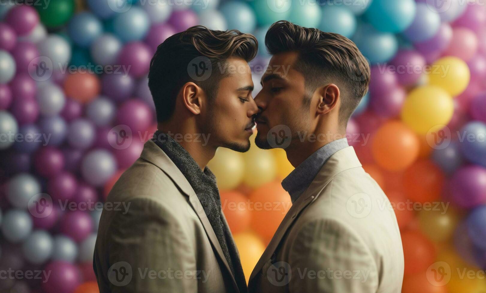 gelukkig homo lgbtq dezelfde seks paar tonen liefde en genegenheid naar elk andere foto