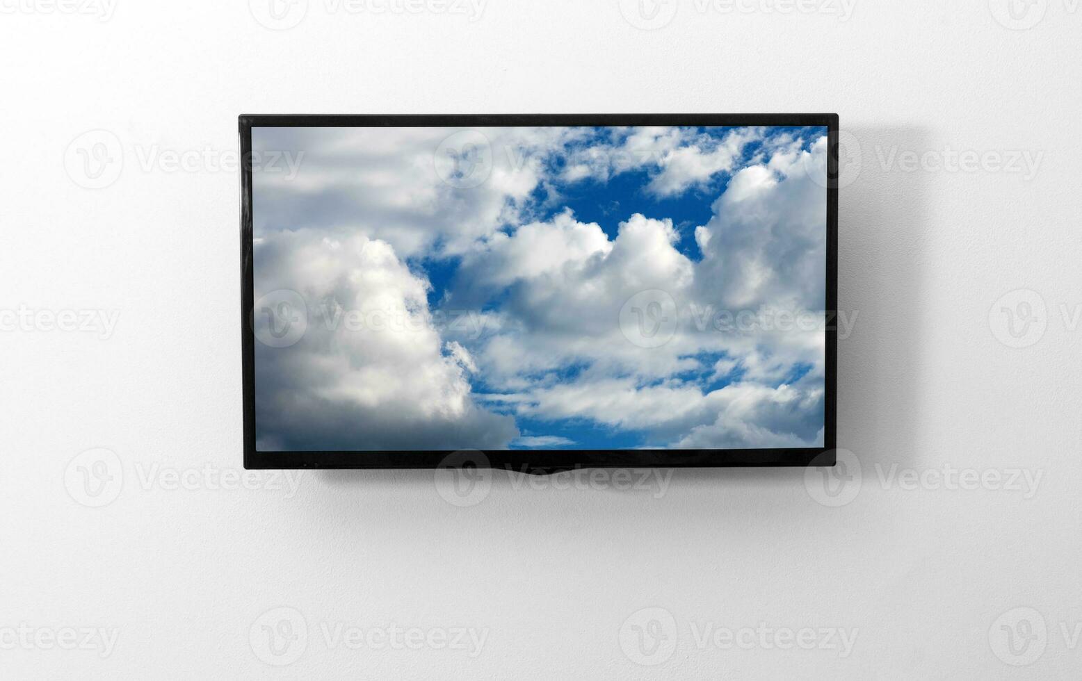 TV toezicht houden op met afbeelding Aan de muur foto