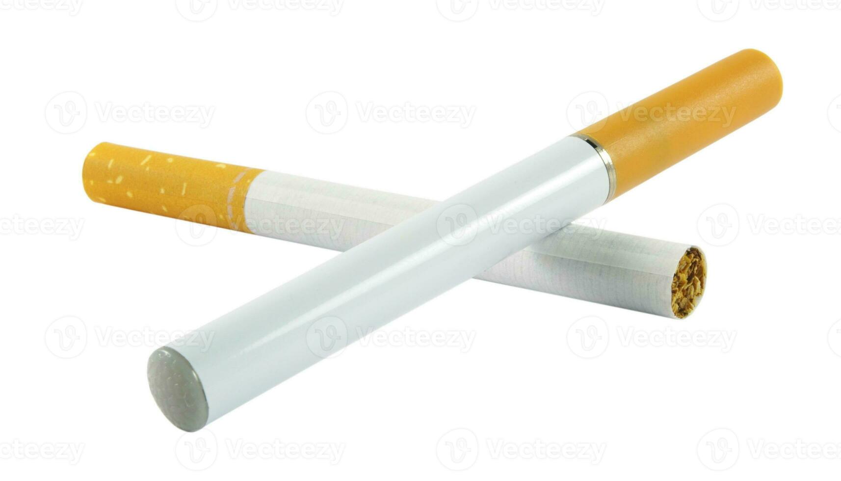 elektronisch sigaretten Aan wit foto