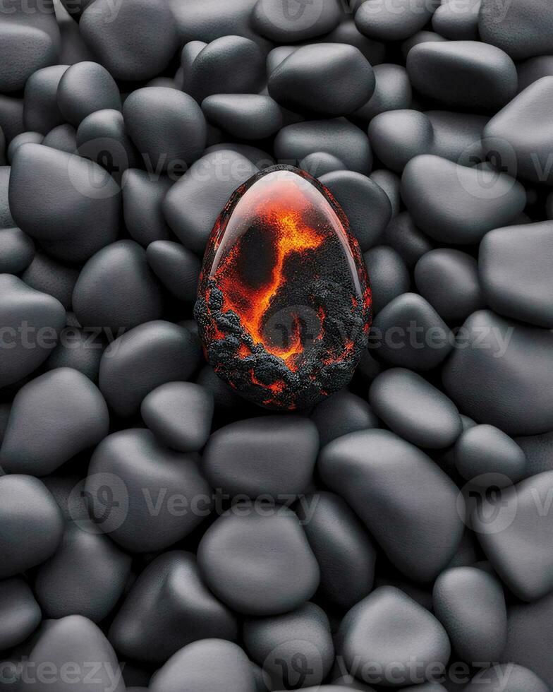 ai gegenereerd lava steen juweel, natuurlijk en elegant medeplichtig foto