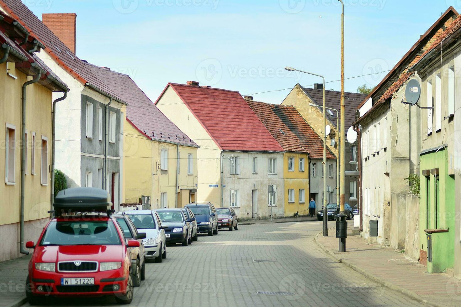 oud stad gebouwen in een klein dorp. foto