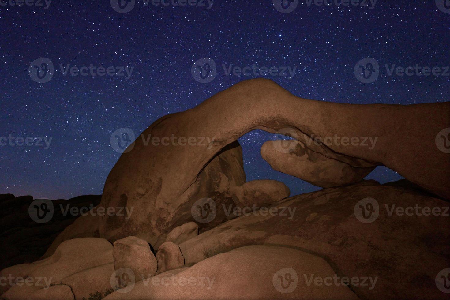 ster lange blootstelling over joshua tree nationaal park foto