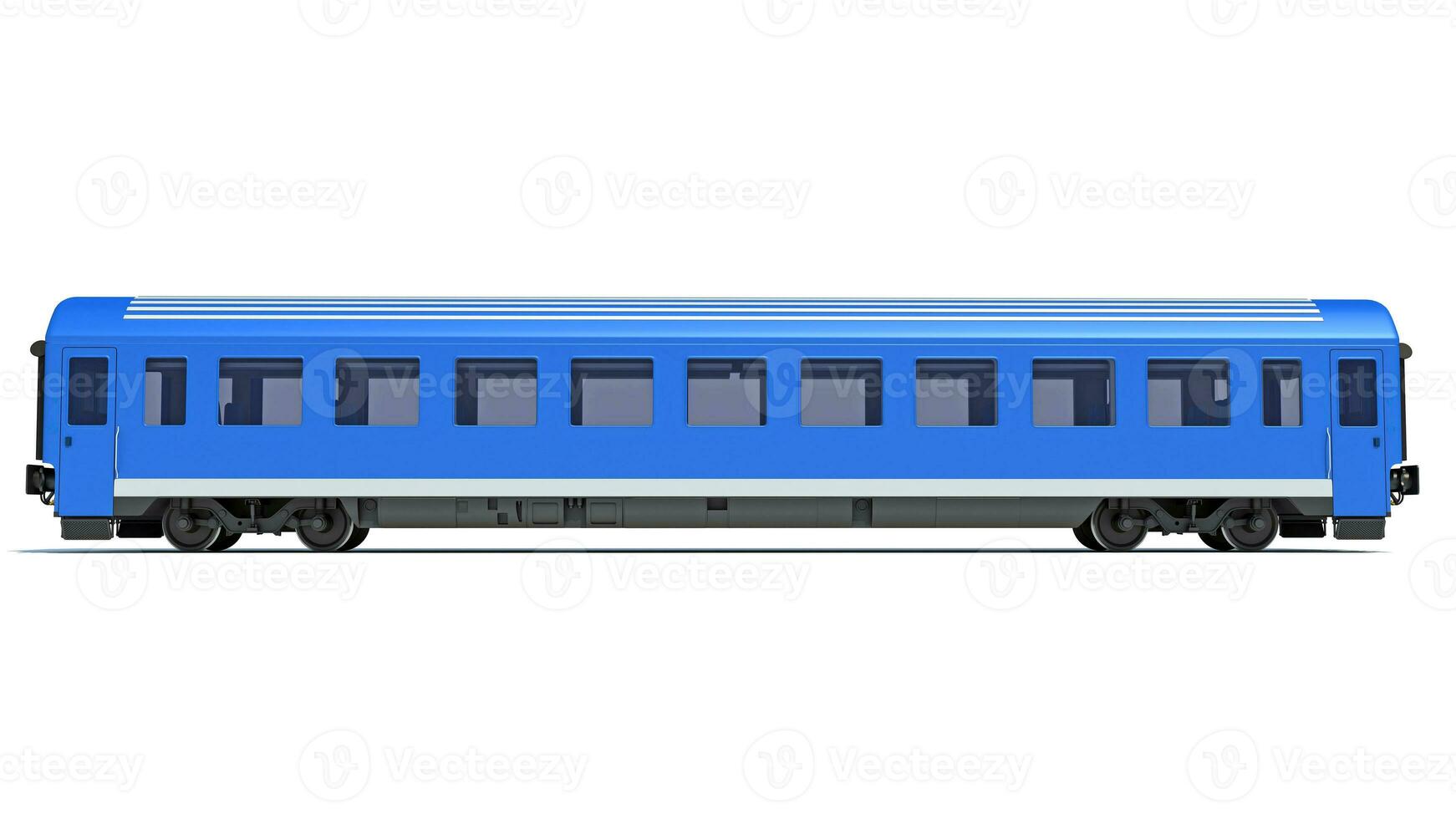 passagier trein auto 3d renderen Aan wit achtergrond foto