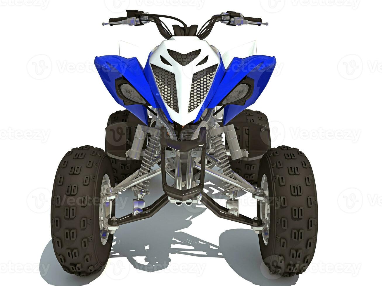 quad atv sport fiets 3d renderen Aan wit achtergrond foto