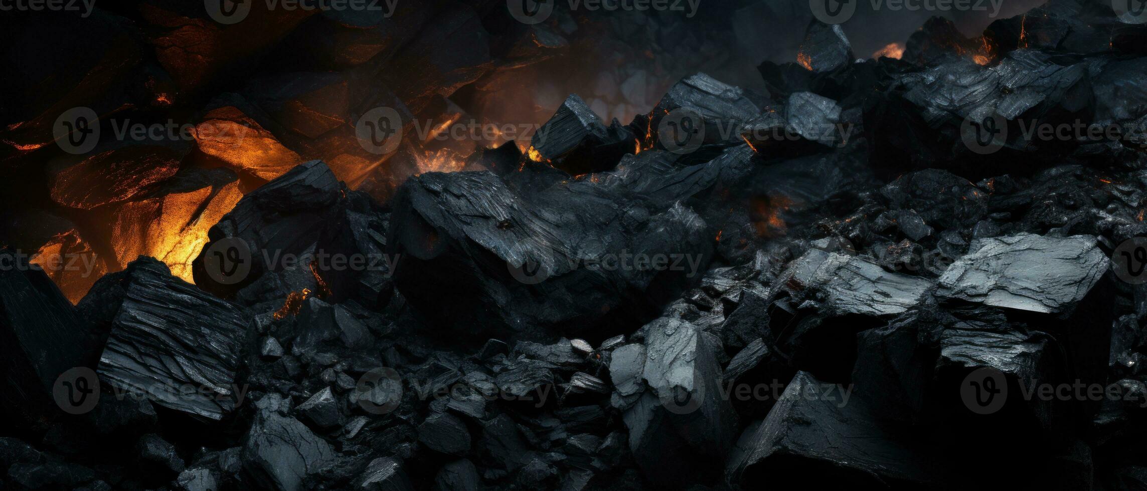 ai gegenereerd betoverend detailopname van steenkool met dansen vlammen. ai generatief. foto