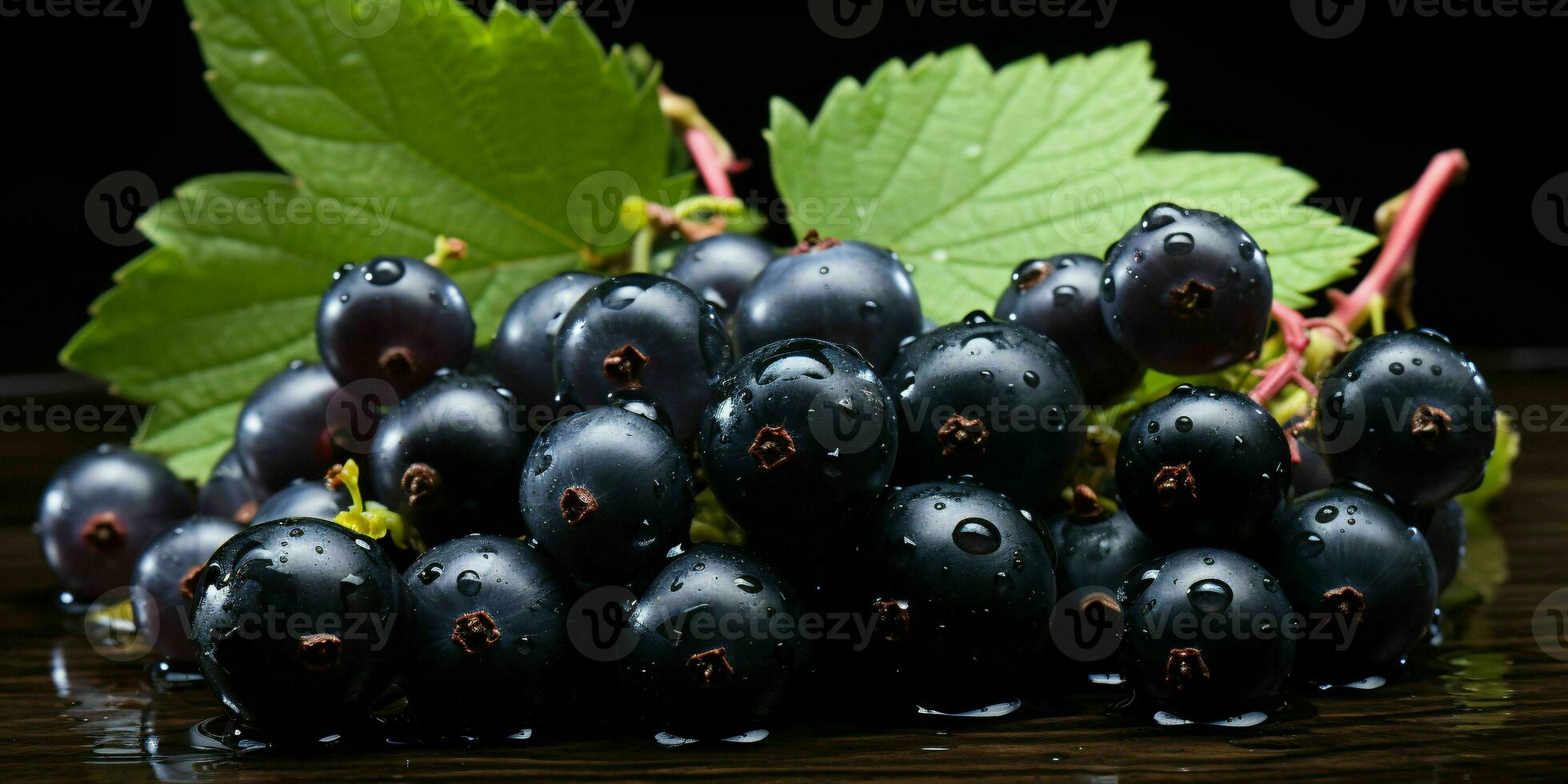 ai gegenereerd vers zwart bes fruit. generatief ai foto