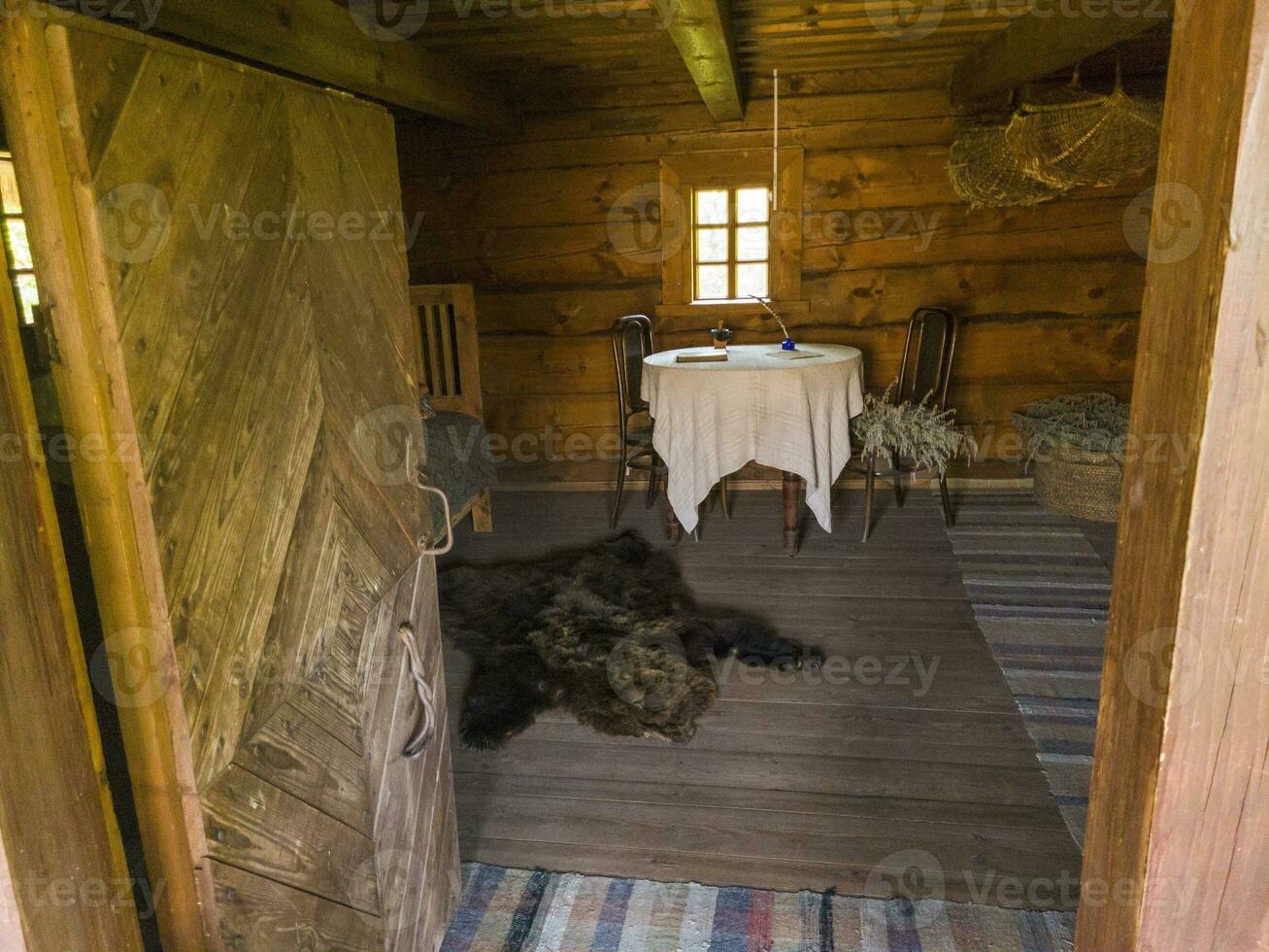 schot van de wijnoogst retro kamer. landelijk foto