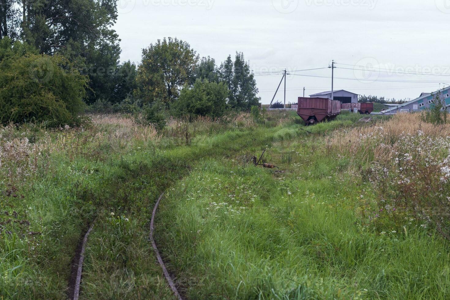 concept schot van de verlaten turf productie plaats. industrieel foto