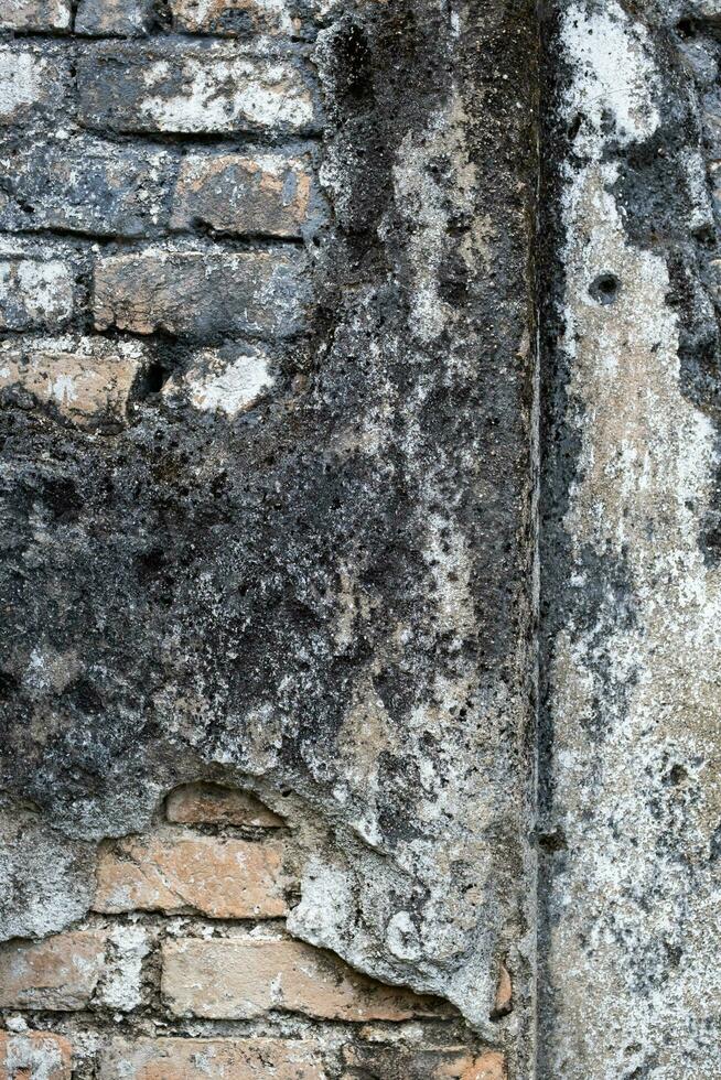 detail van geërodeerd gebouw muur. oude beschadigd muur. foto