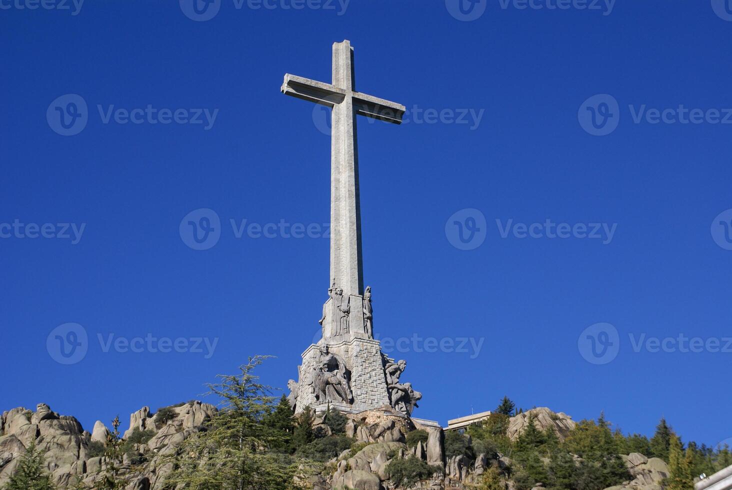 vallei van de gedaald valle de los caido's Madrid, Spanje foto