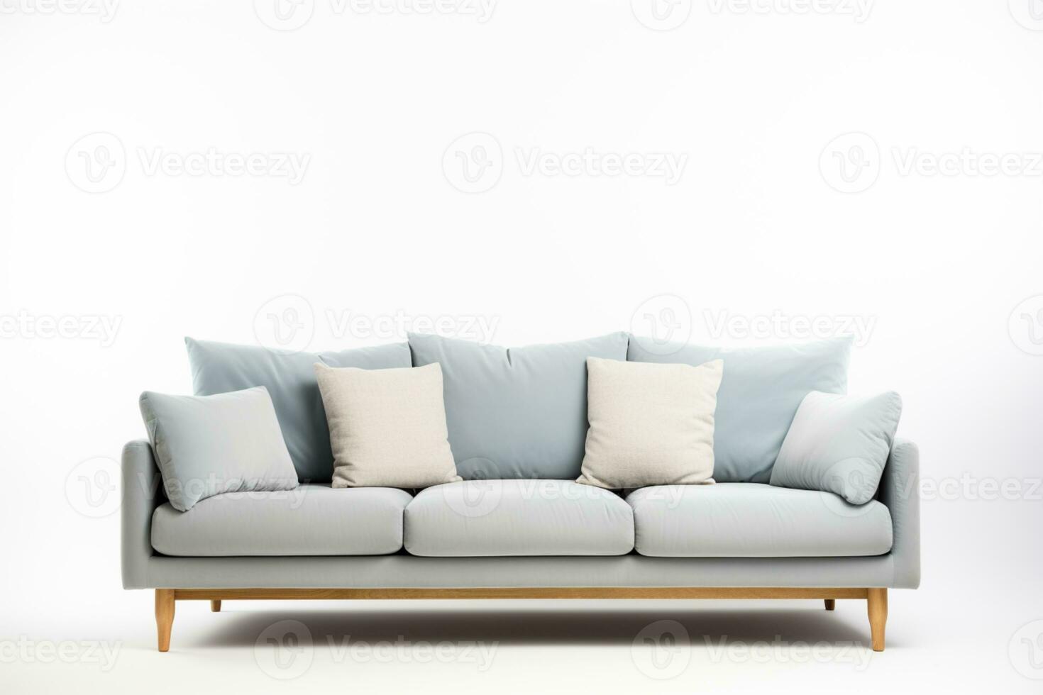 ai gegenereerd minimalistische nog elegent sofa Aan een wit achtergrond foto