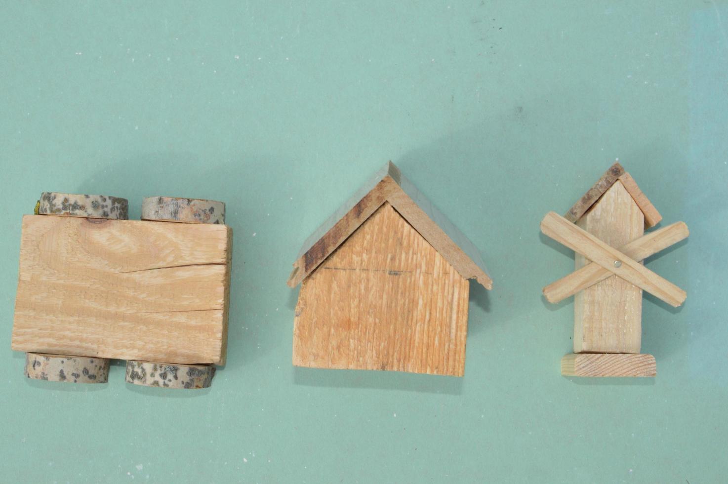 houten modellen en indelingen van het huis foto