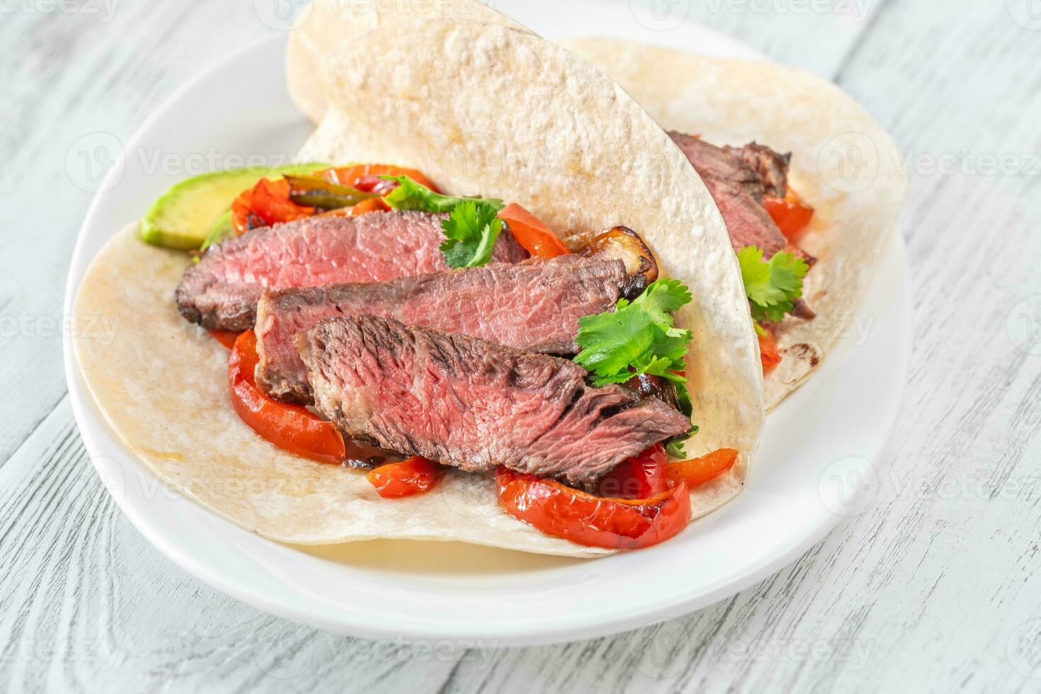 sissend steak fajitas foto