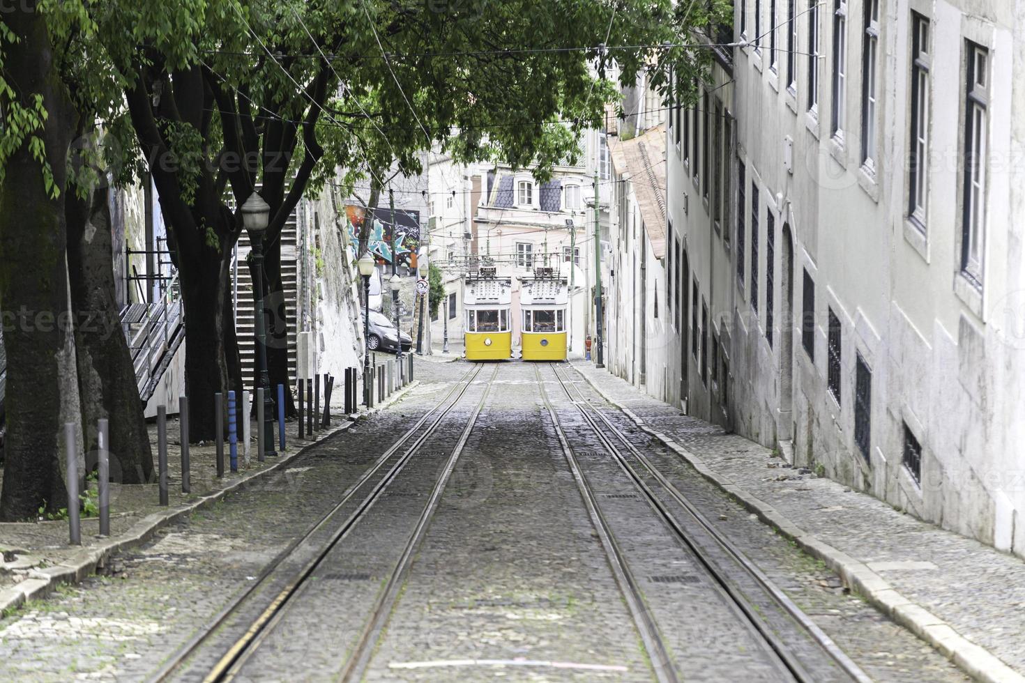 oude lissabon tram foto