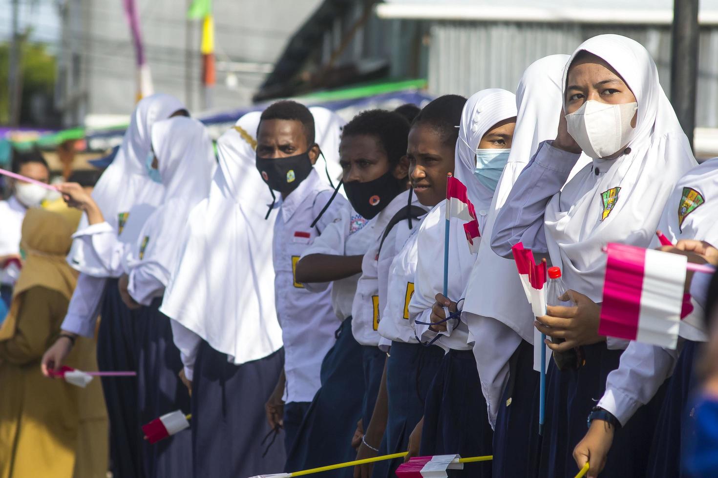 sorong, west papua, indonesië, 4 oktober 2021. staatsbezoek van de president van indonesië, joko widodo. foto