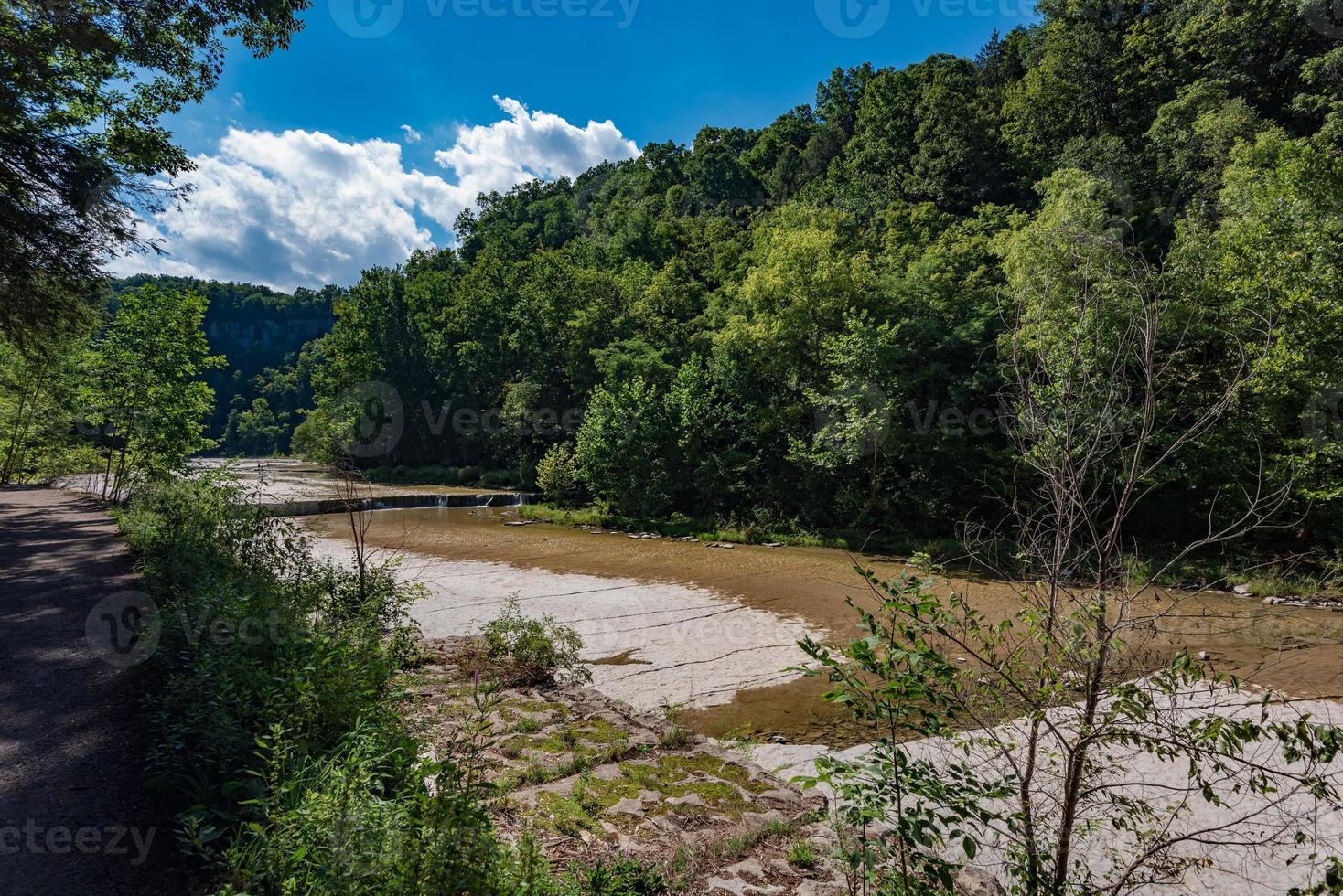 taughannock watervallen - kloofpad foto