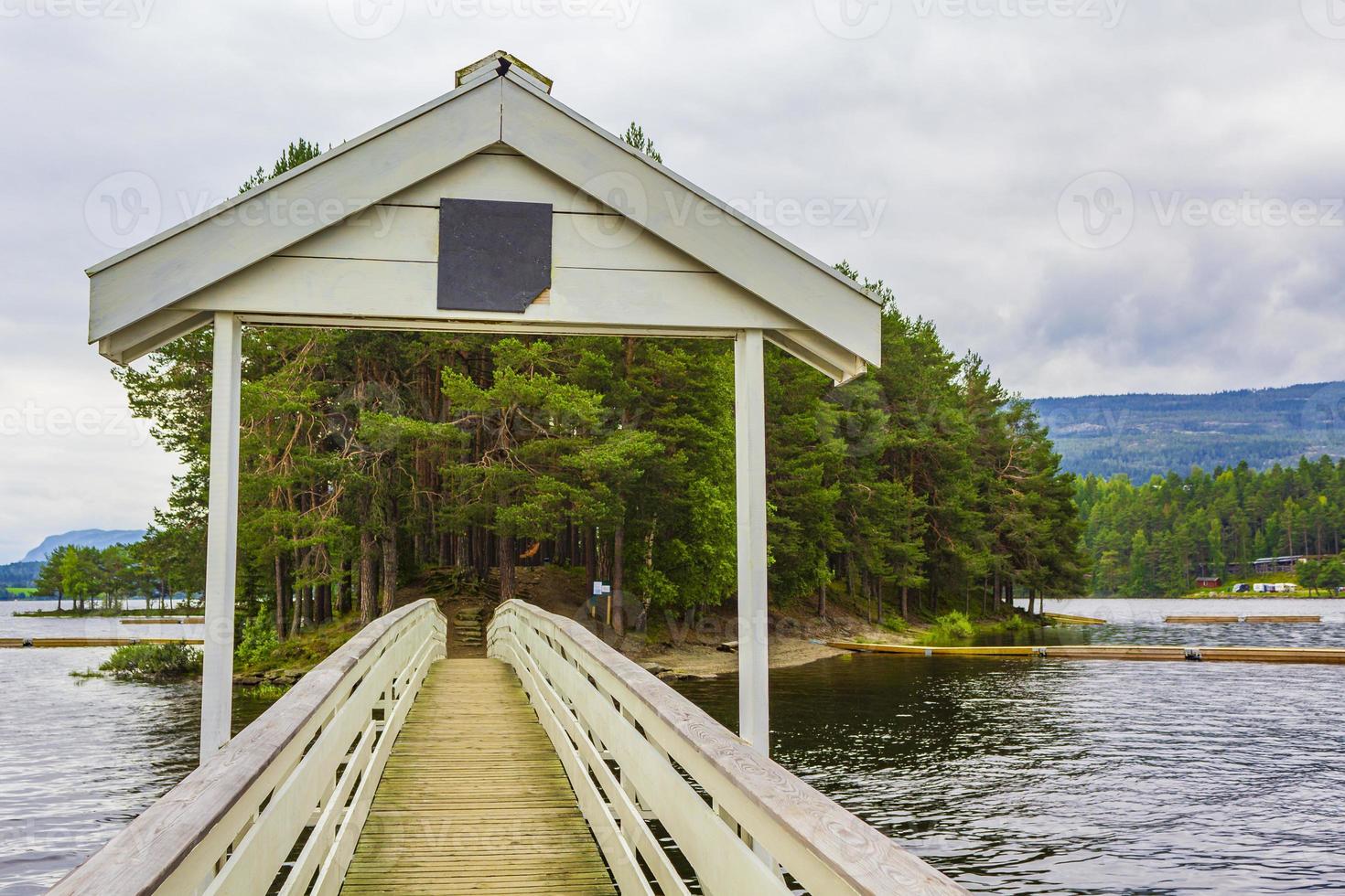 vesleoye eiland natuur in de stad fagernes fylke innlandet noorwegen. foto