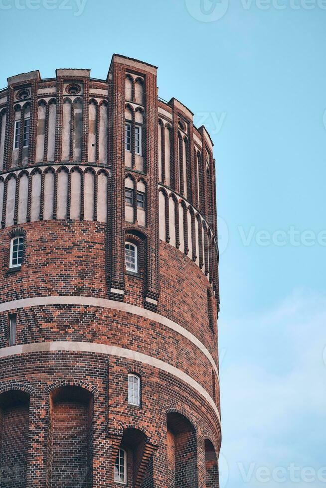 top van de historisch wasserturm in Lüneburg, Duitsland foto