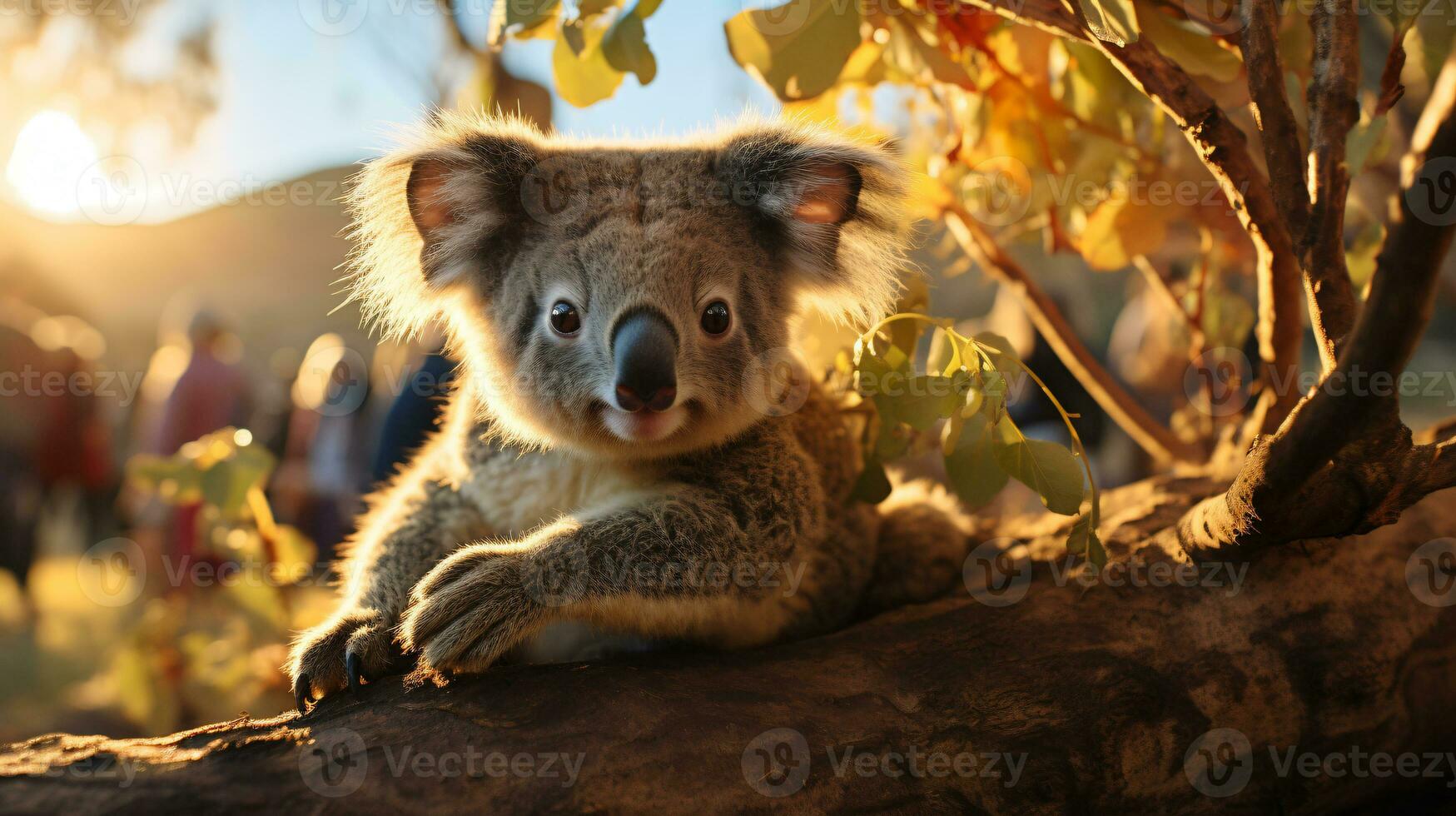 ai gegenereerd uitbeelding van een wild koala foto