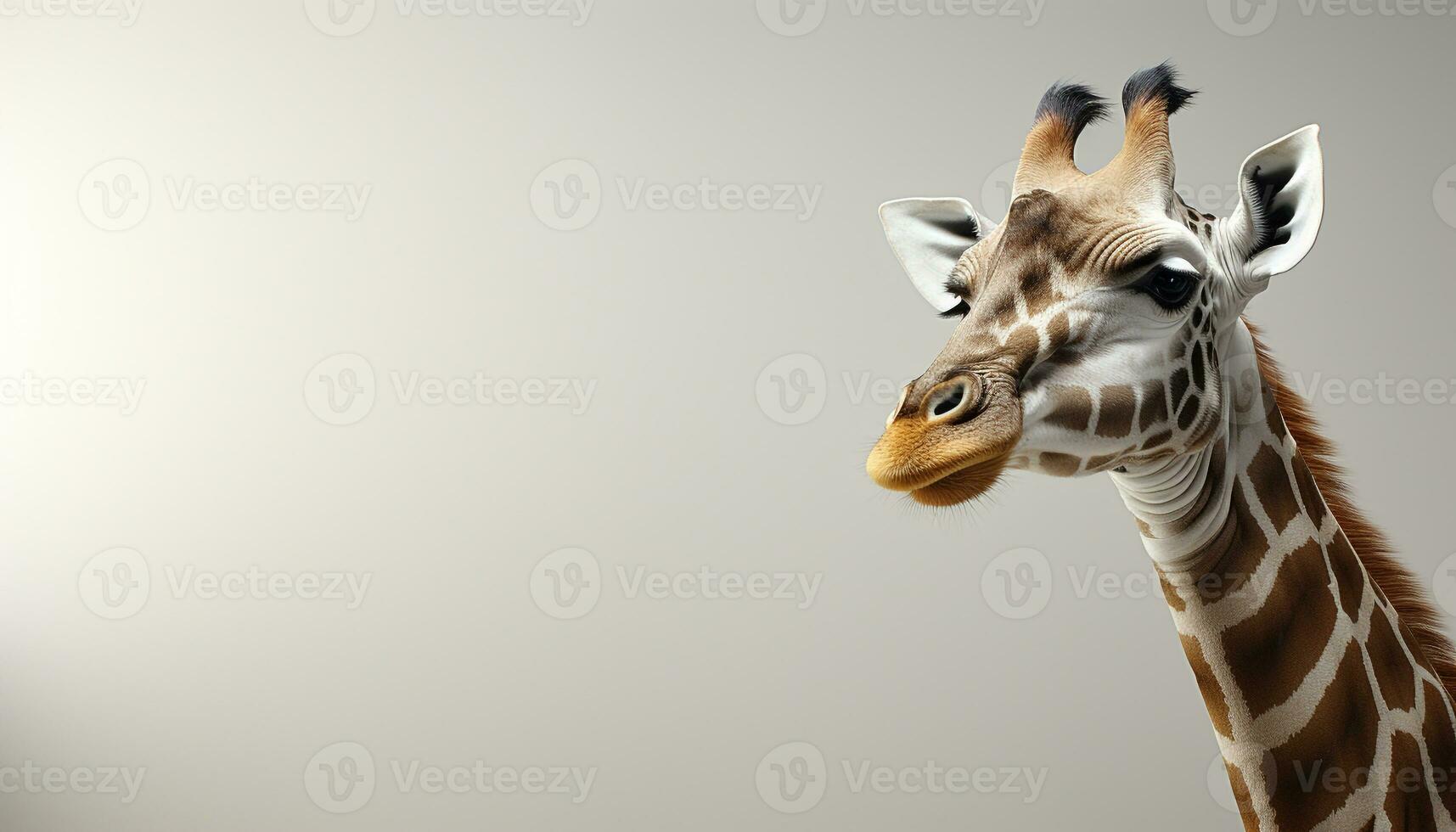 ai gegenereerd giraffe, zebra, en natuur schoonheid in een gestreept portret gegenereerd door ai foto