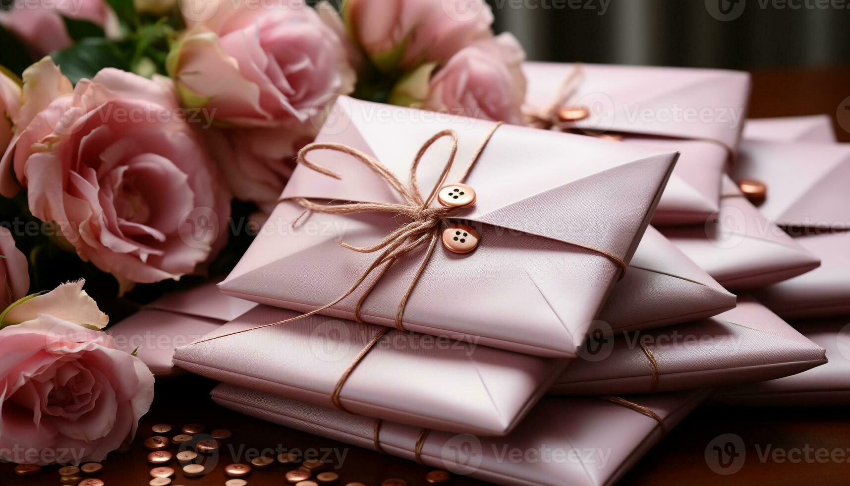 ai gegenereerd een schattig geschenk doos verpakt in roze omhulsel papier gegenereerd door ai foto