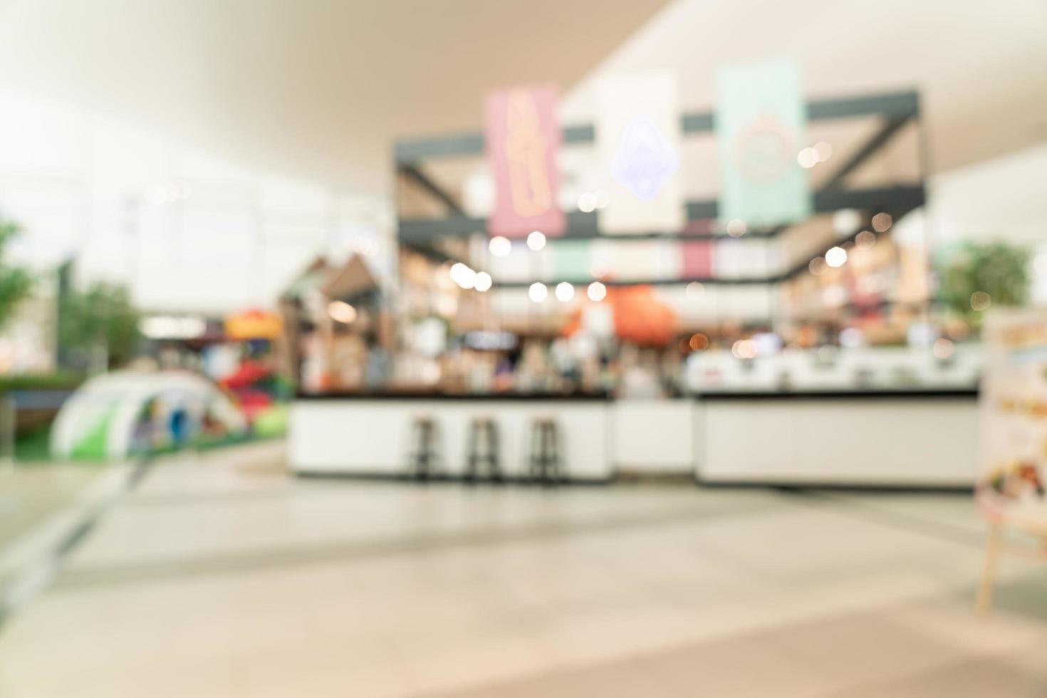 abstract vervagen food court in winkelcentrum voor achtergrond foto