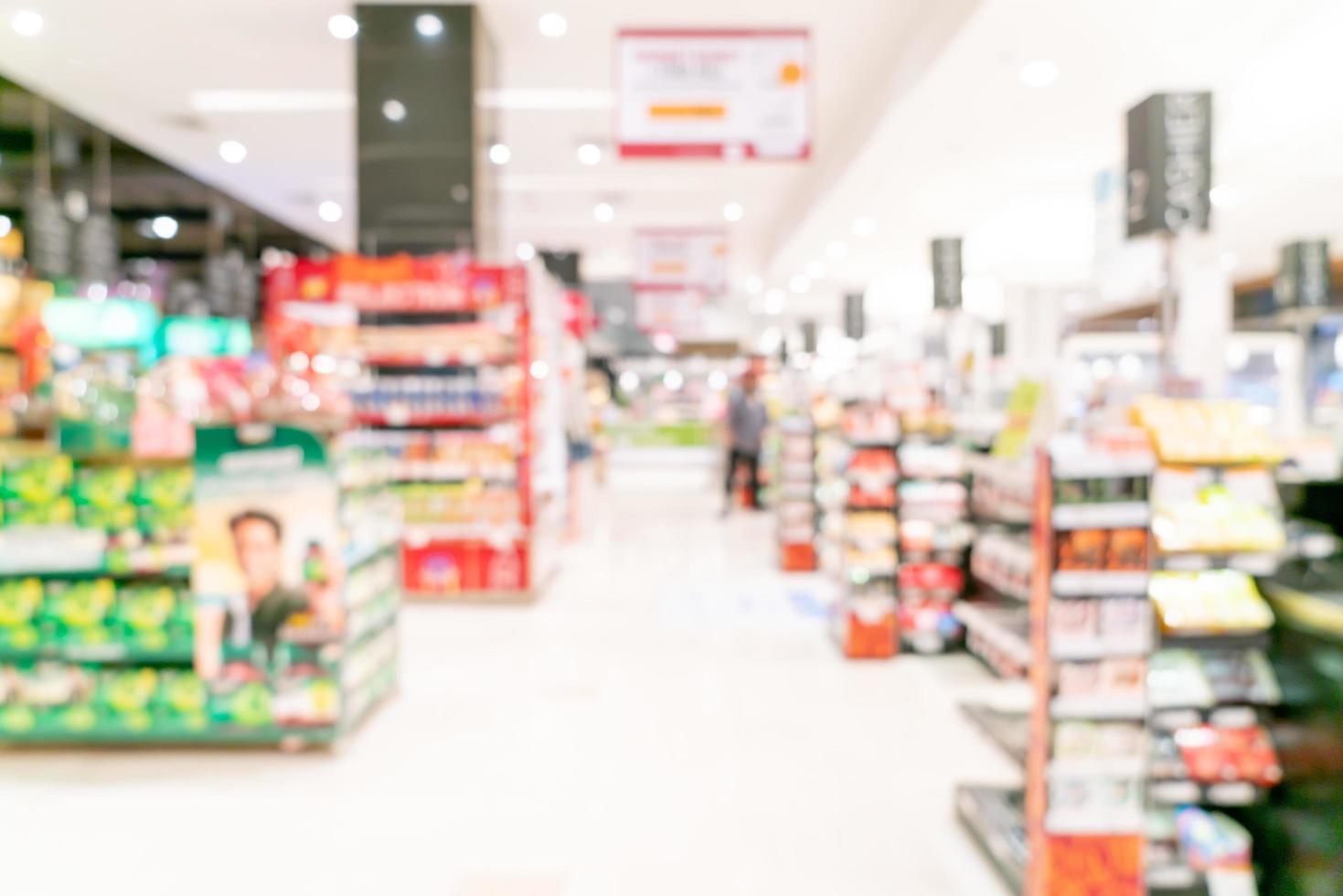 abstracte onscherpte en onscherpe supermarkt voor achtergrond foto