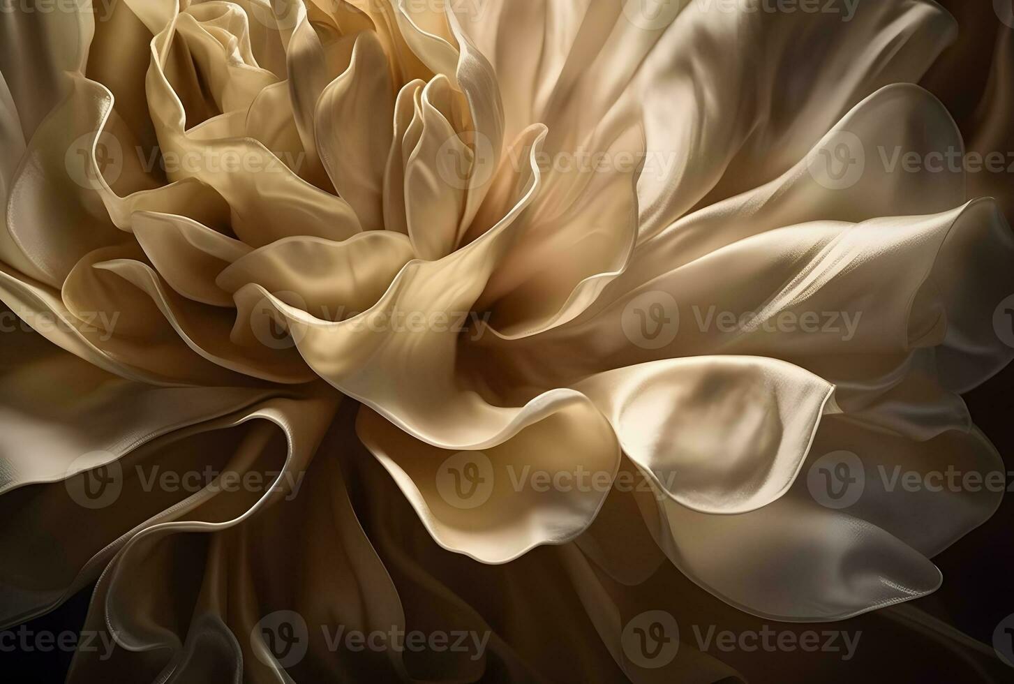 ai gegenereerd abstract luxe kleding stof achtergrond. luxe beige abstract kleding stof achtergrond. plooien van satijn, zijde, en glad elegant katoen foto