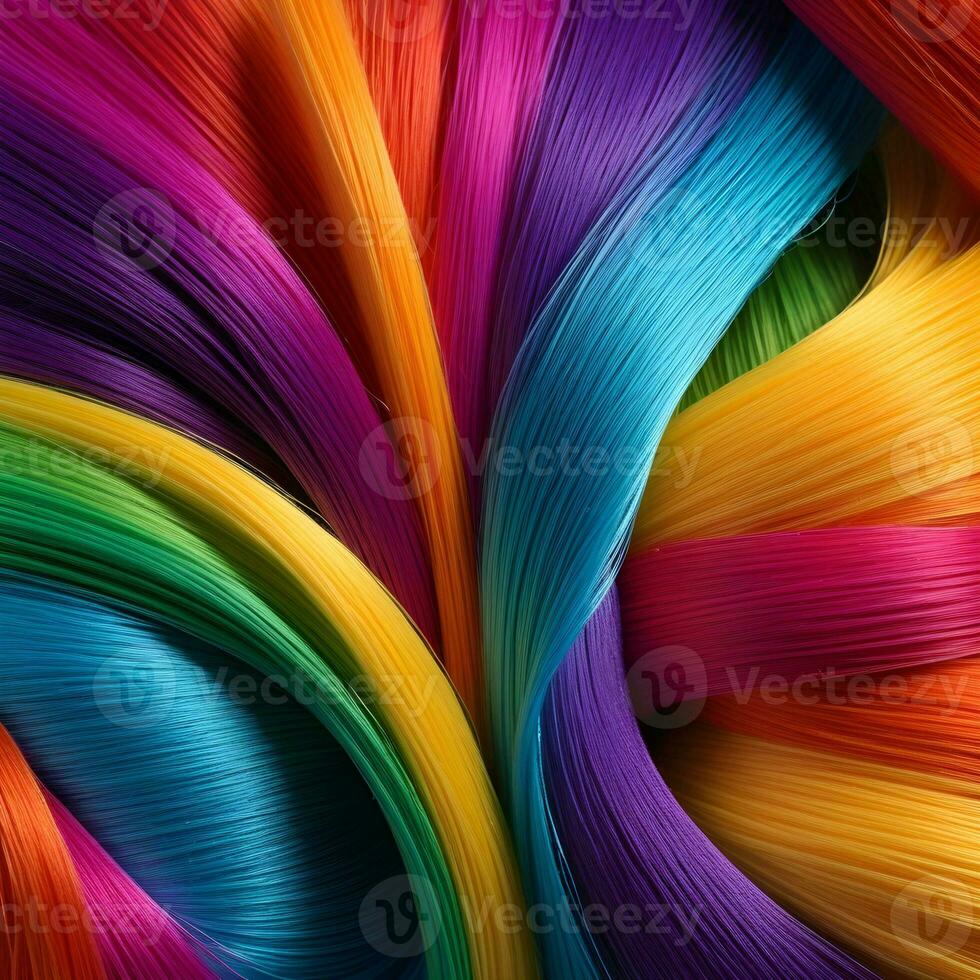 ai gegenereerd regenboog kleur vezel abstract achtergrond foto
