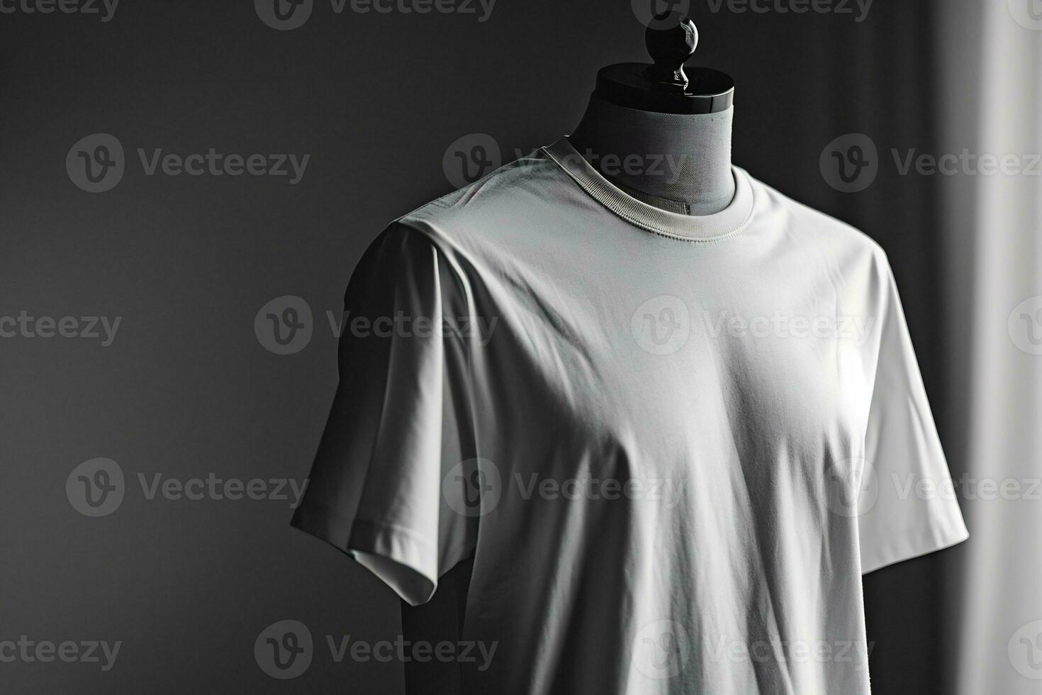 ai gegenereerd duidelijk t-shirt in Aan een mannequin voor mockup foto