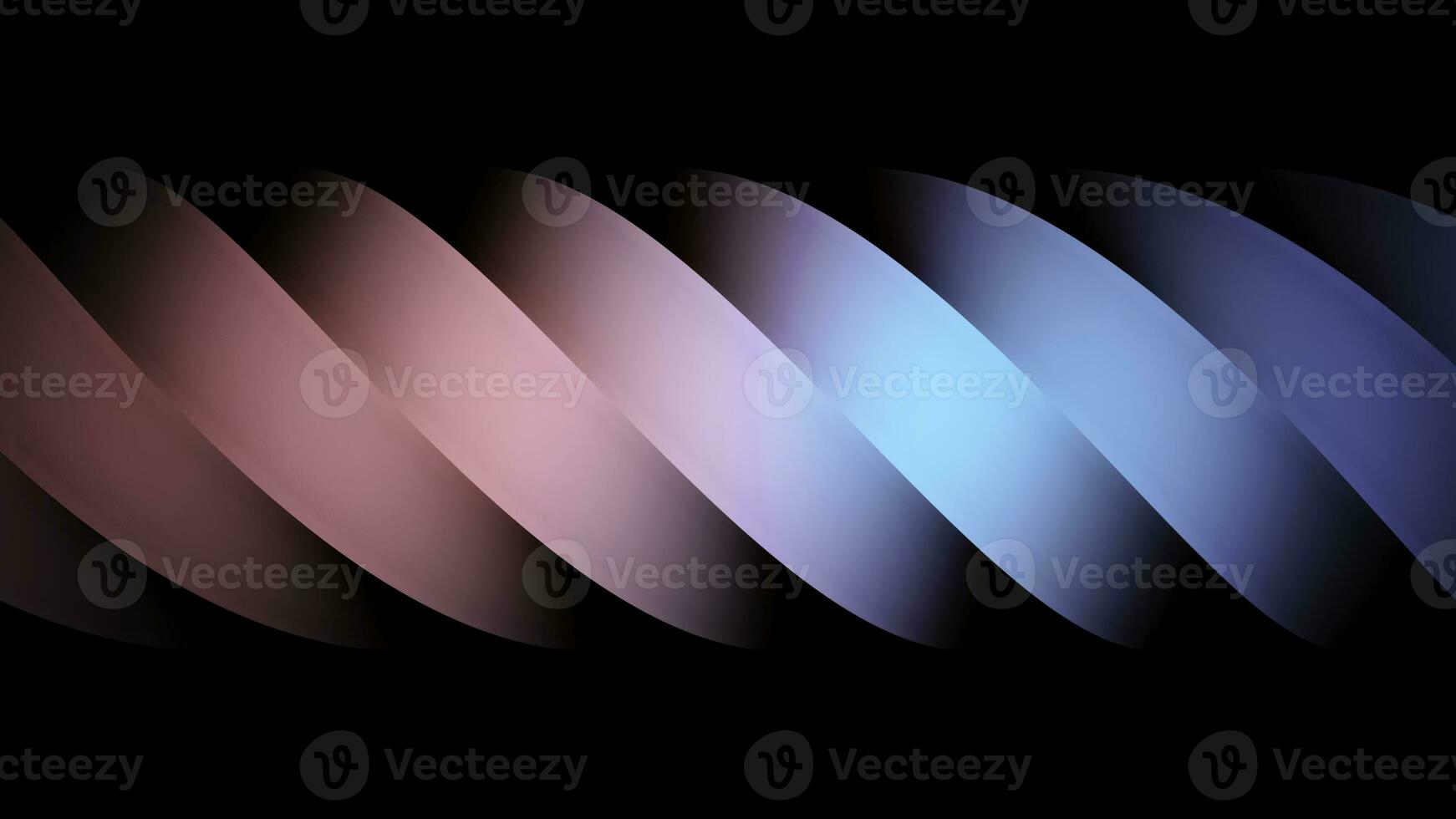 dichtbij omhoog van een abstract in beweging adembenemend spiraal van blauw en roze kleuren geïsoleerd Aan zwart achtergrond, naadloos lus. animatie. mooi helling roterend spoel. foto
