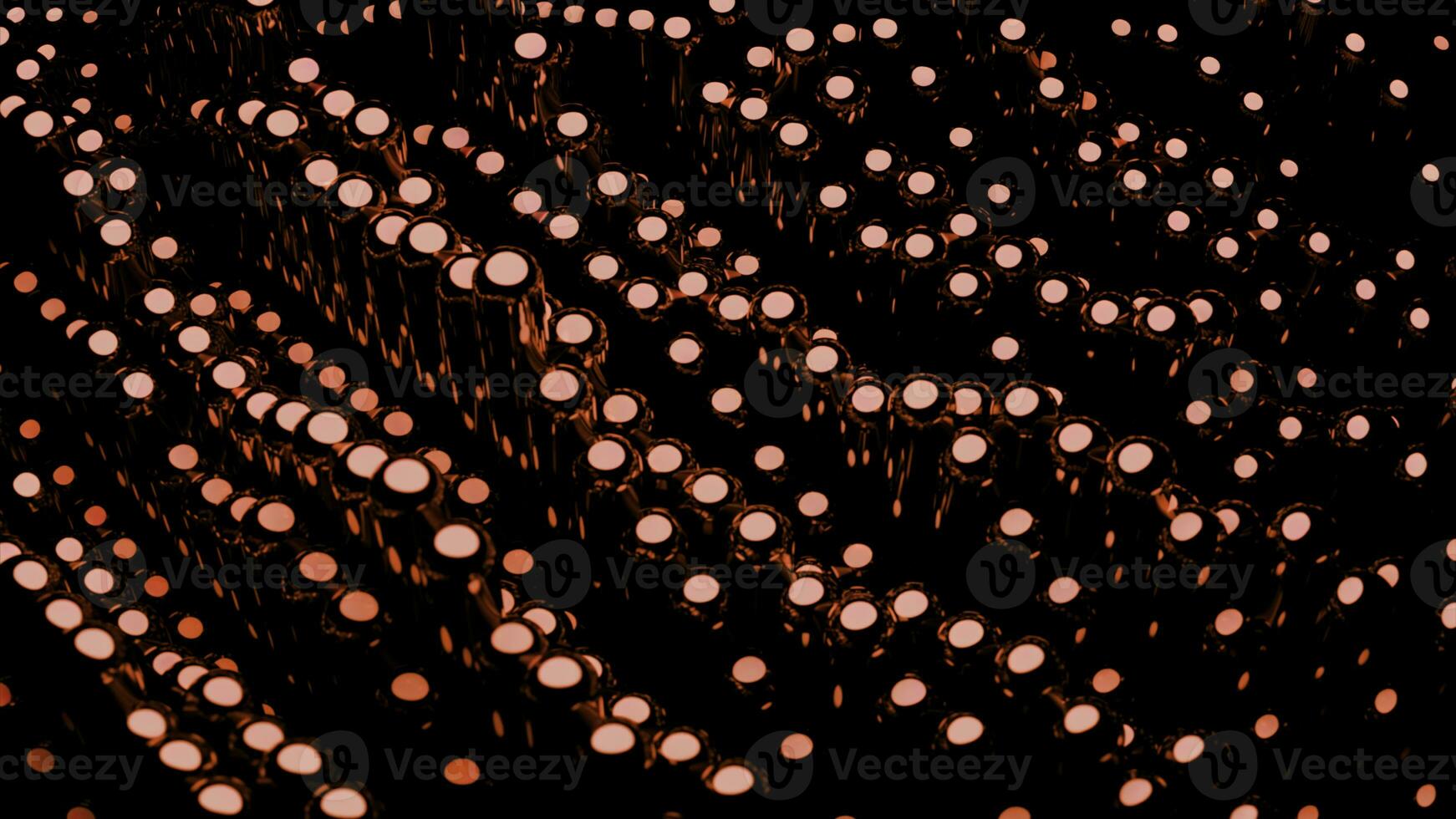 wit en rood flash lampen Aan een zwart achtergrond. ontwerp. gloeiend licht bollen gemaakt in abstractie met bewegingen. foto