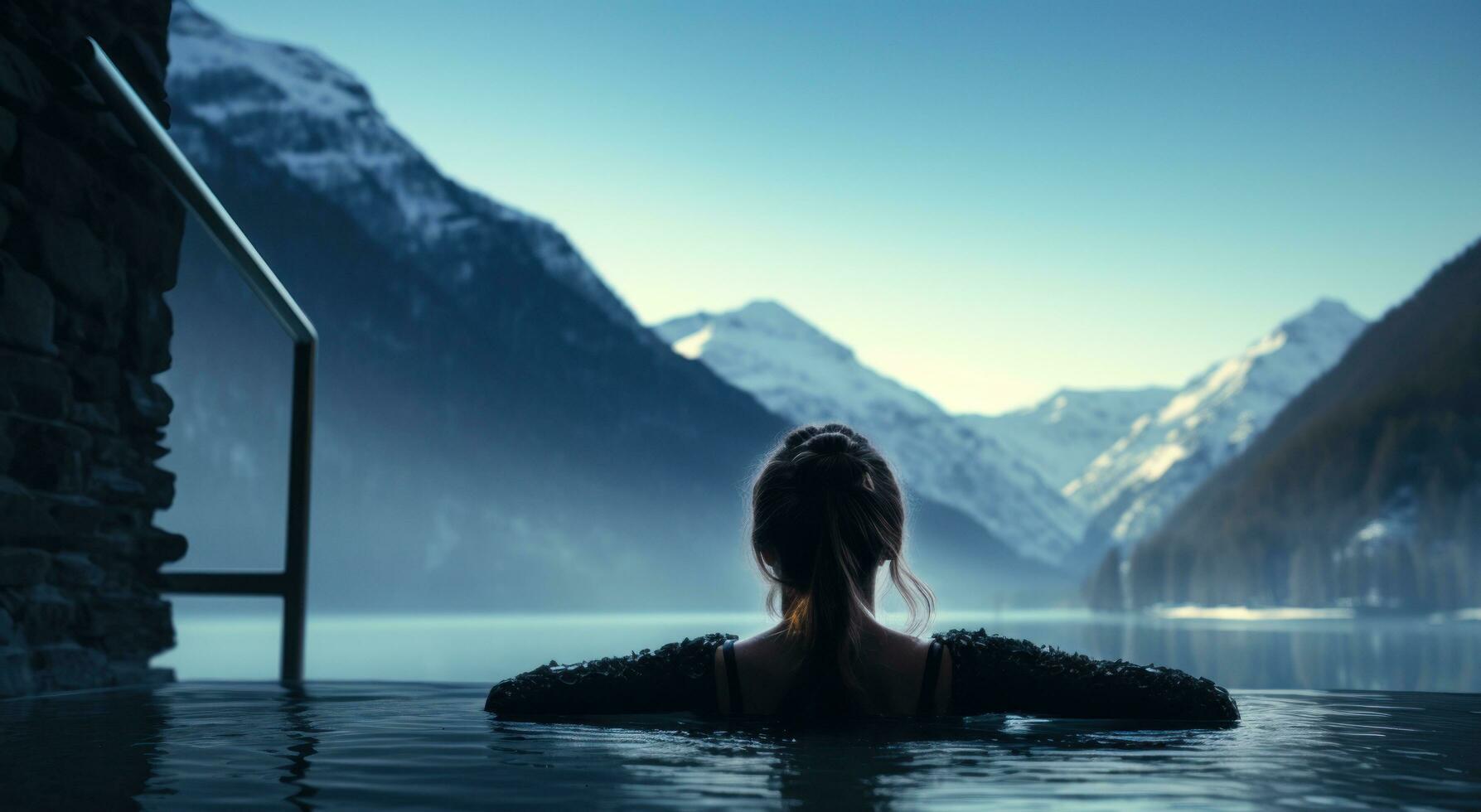 ai gegenereerd de het beste winter spa en resorts voor Dames foto