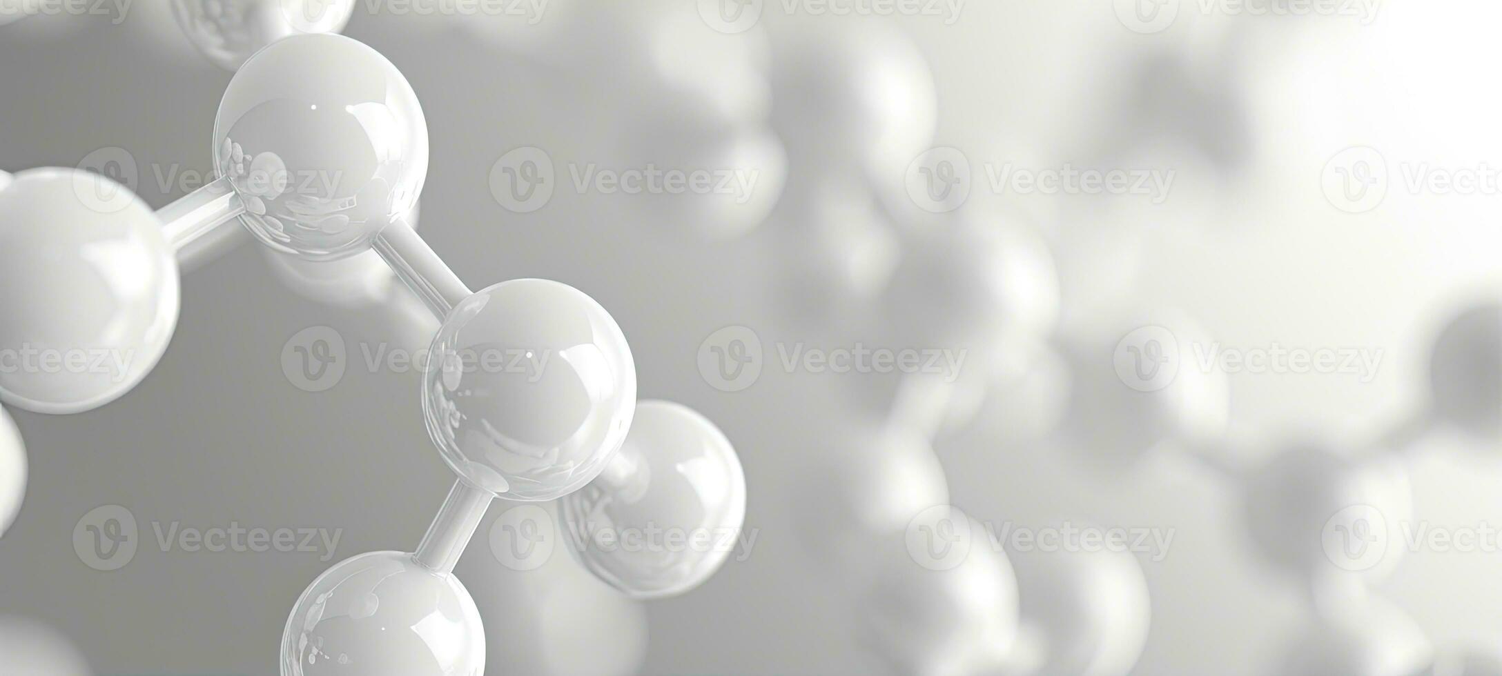 ai gegenereerd generatief ai, abstract moleculair vorm geven aan, single amino zuur molecuul. chemie geneeskunde onderwijs foto