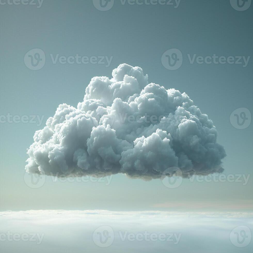 ai gegenereerd wolken over- de oceaan foto