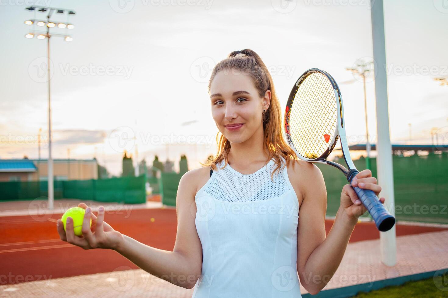 tennis rechtbank, atletisch lichaam. fitheid, gewicht verlies foto
