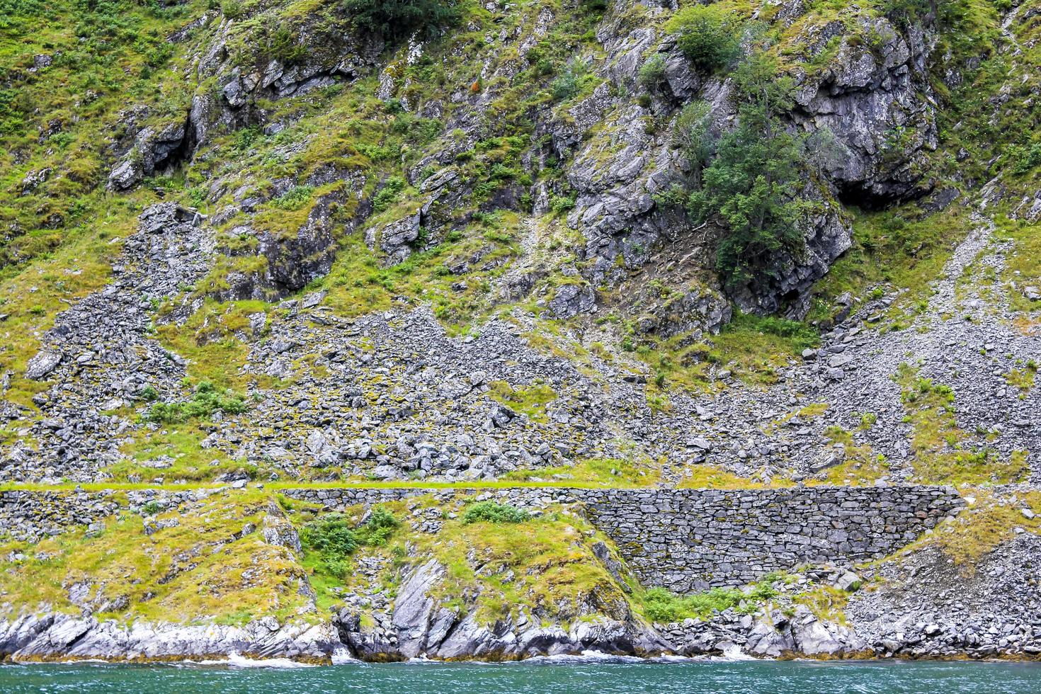 noors prachtig berg- en fjordlandschap, aurlandsfjord sognefjord in noorwegen. foto