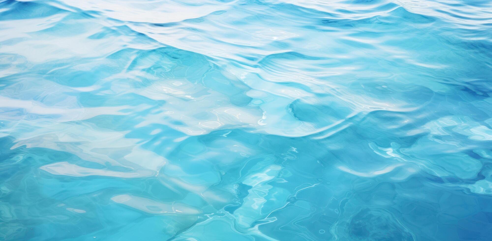 ai gegenereerd een beeld van een water oppervlakte met blauw water foto