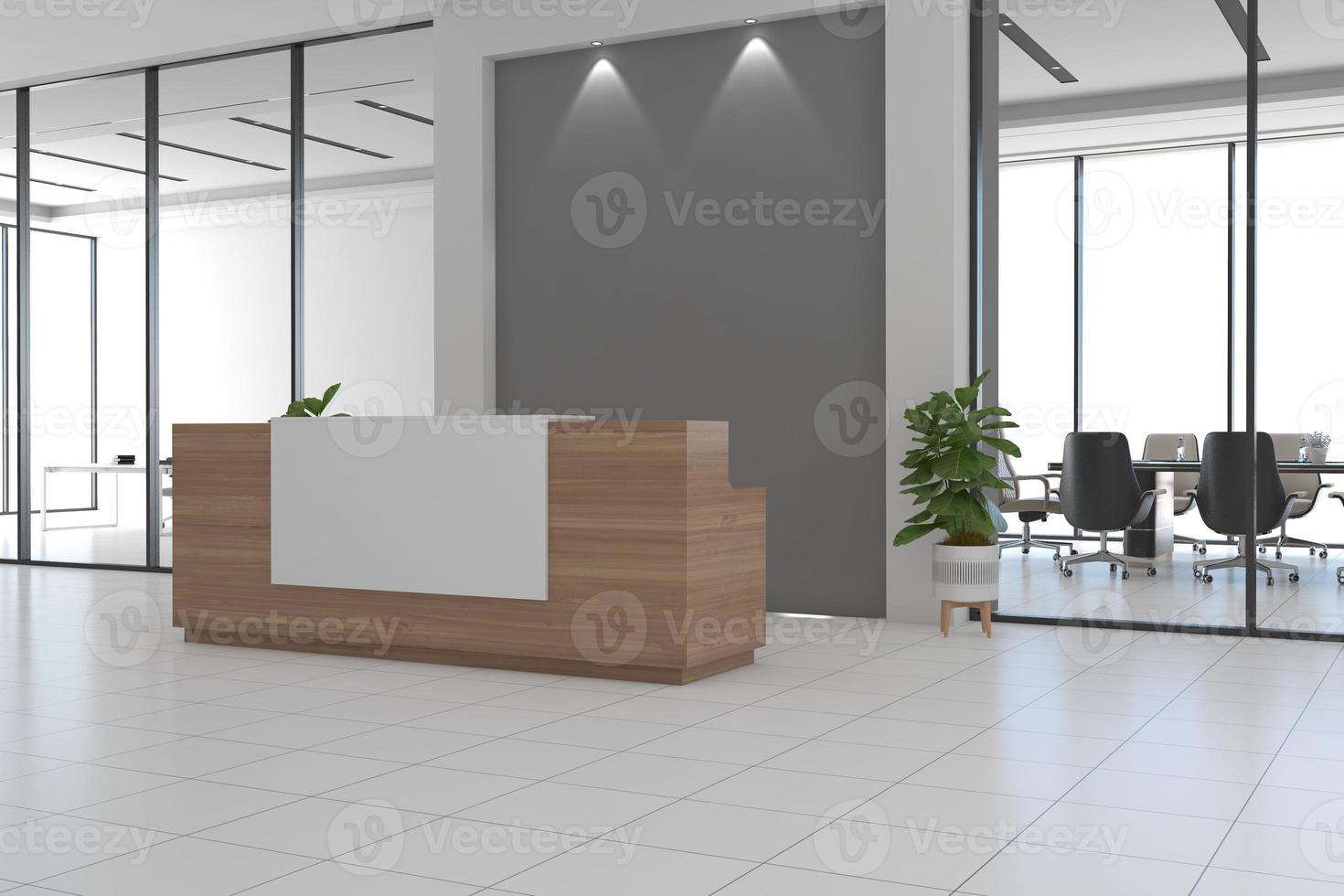 kantoor receptie mockup interieurontwerp foto