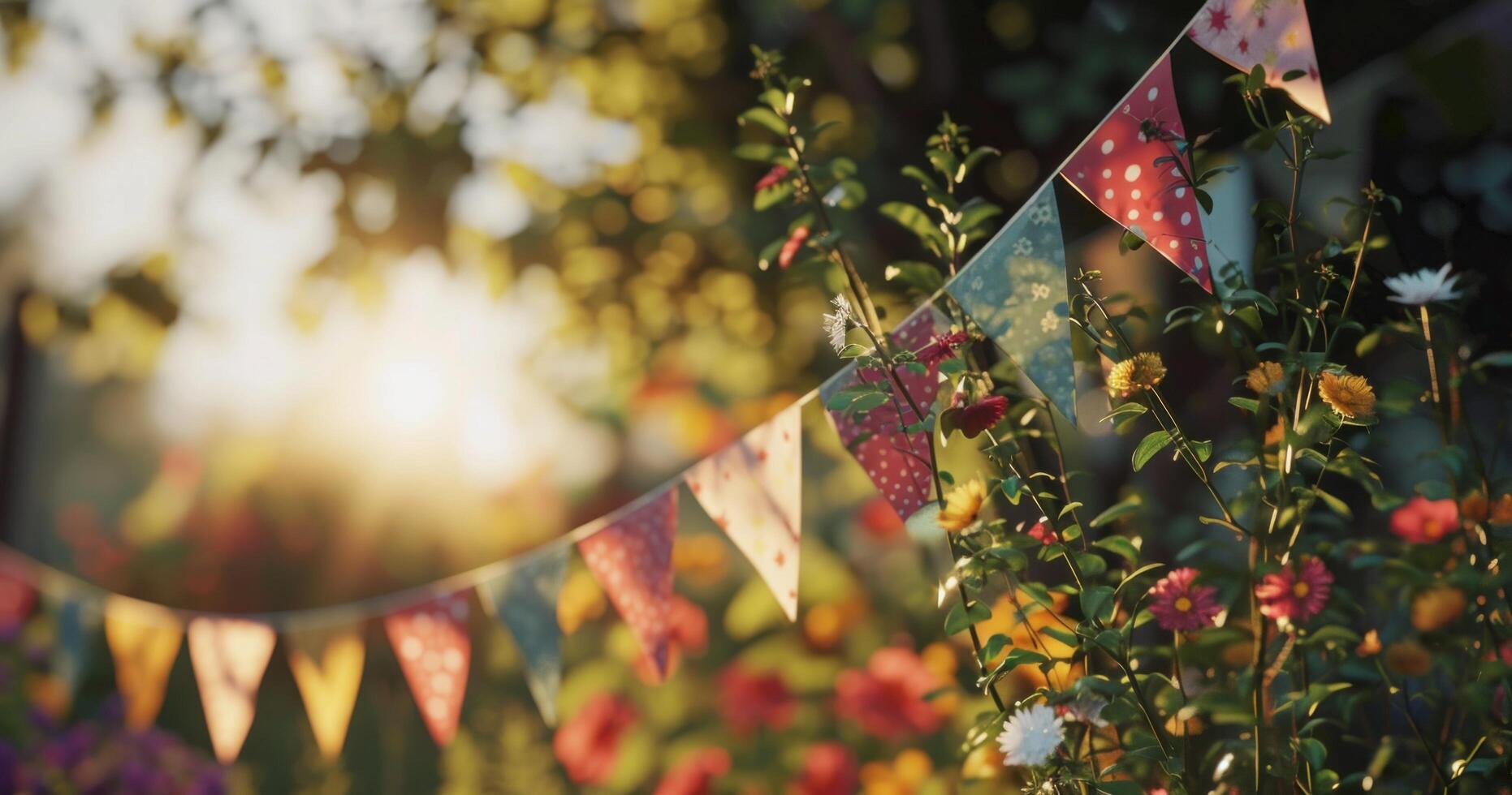 ai gegenereerd kleurrijk vlag Gorzen zijn wezen gehouden en hing buiten foto