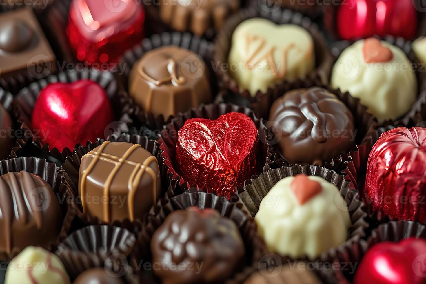 ai gegenereerd valentijnsdag dag chocolaatjes foto