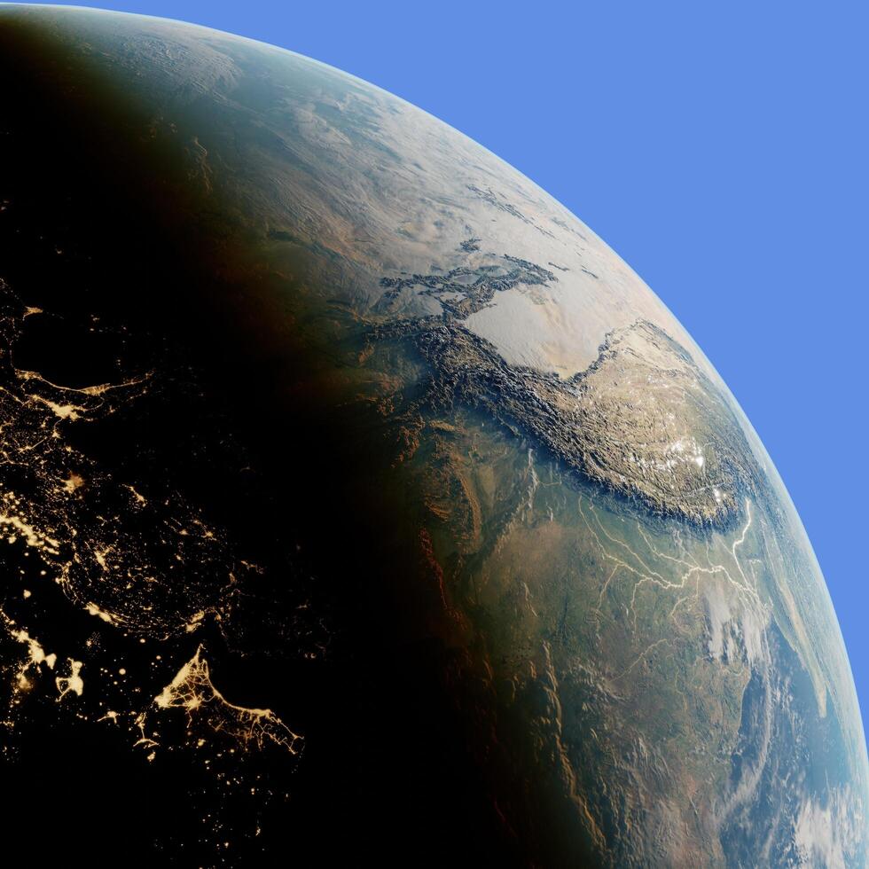 planeet aarde vanuit de ruimte foto