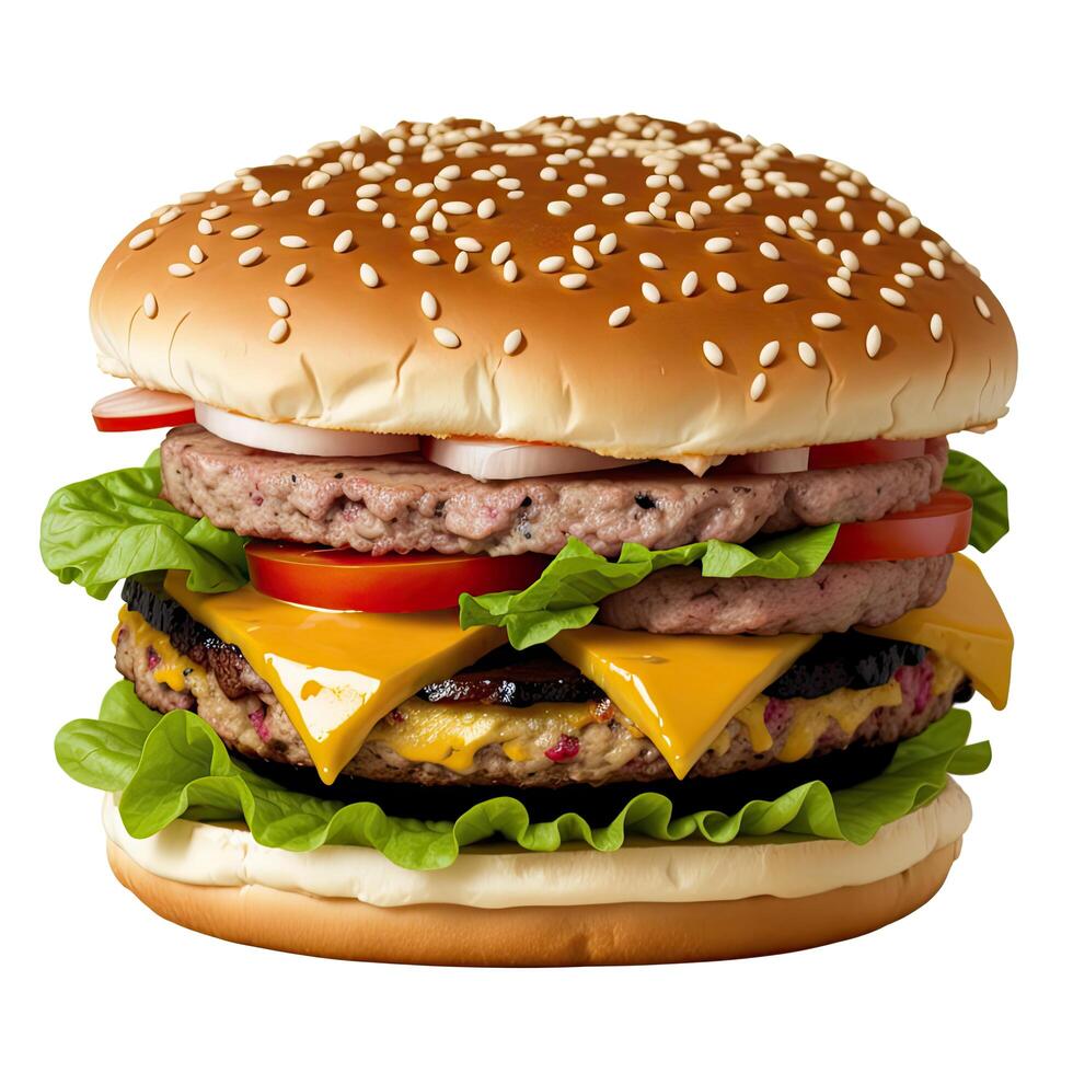 ai gegenereerd realistisch fijnproever hamburger genot foto