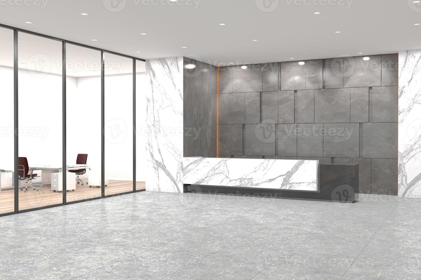 kantoor receptie mockup interieurontwerp foto