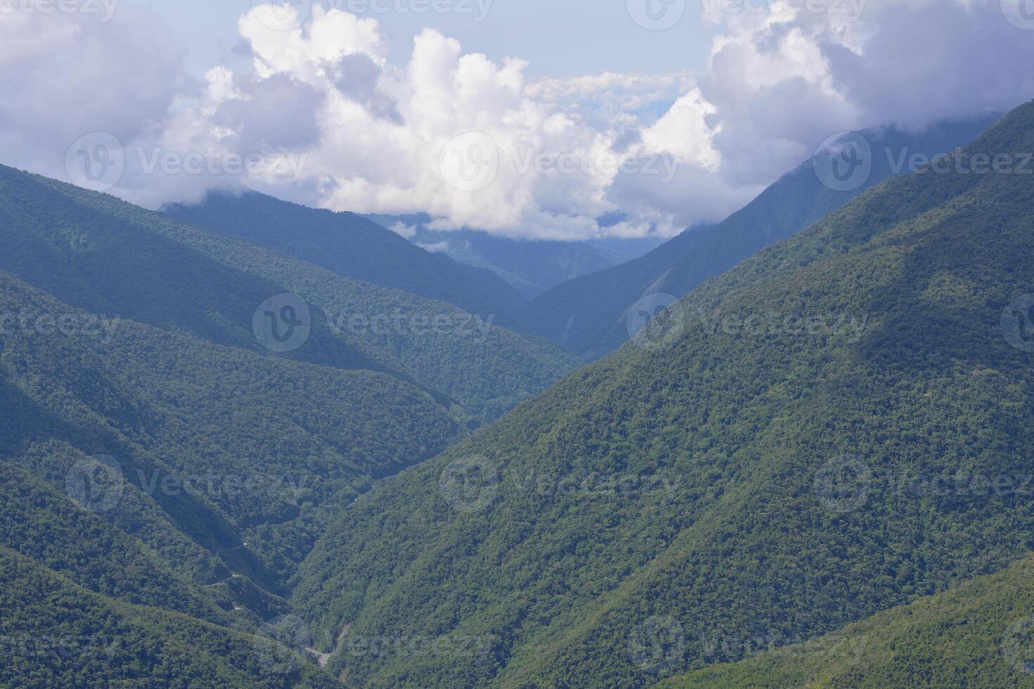 tropisch wolk Woud landschap, manu nationaal park, Peru foto