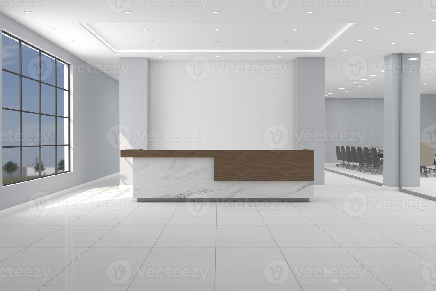 kantoor receptie mockup interieurontwerp foto