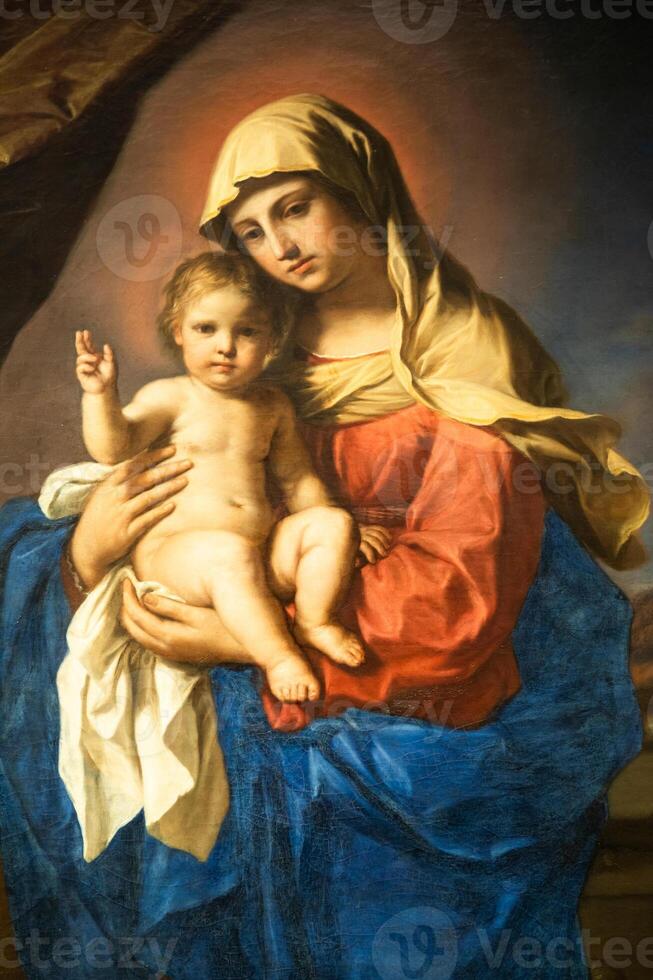 turijn, Italië - de Madonna van de zegening, Giovanni francesco barbieri, genaamd guercino, 1651 foto