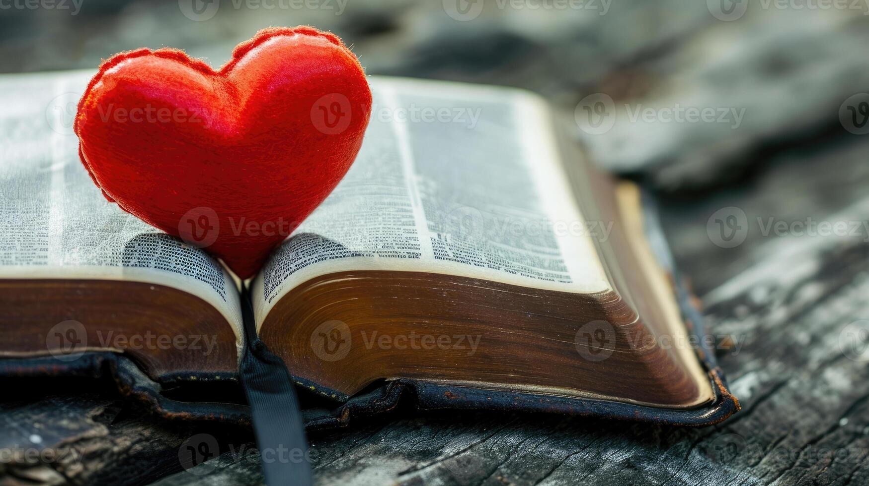 ai gegenereerd liefde van lezing hart Aan een Open boek foto