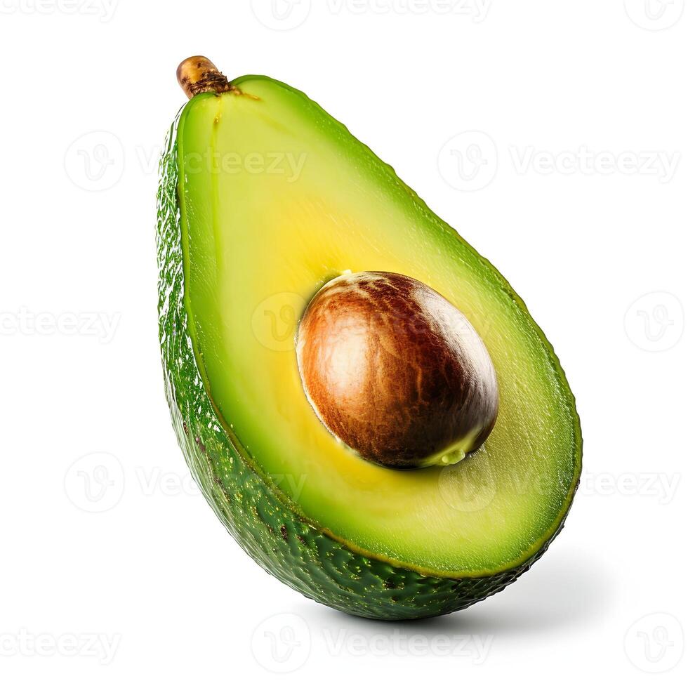 ai gegenereerd vers avocado - romig superfood geïsoleerd Aan wit achtergrond foto