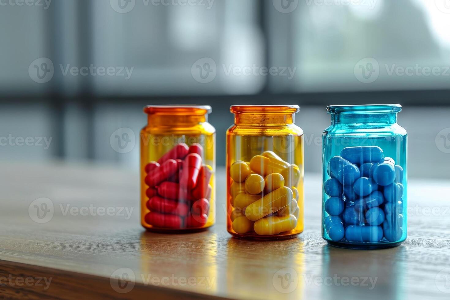 ai gegenereerd fles van verschillend capsule tablet pil. geneesmiddel en farmacologie. foto